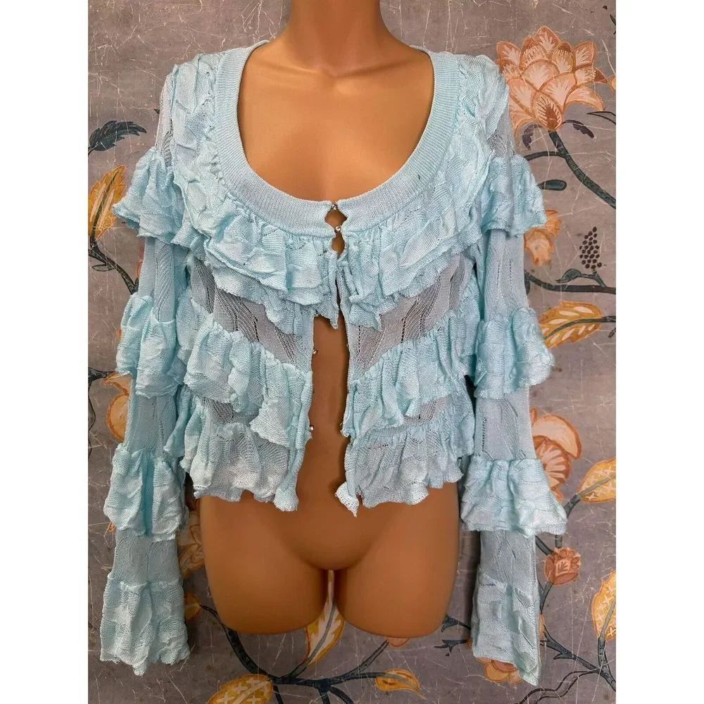 Free People Ruffle Cardigan - Picture 2 of 5